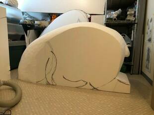 動物園で彫刻のライブ制作します!!!