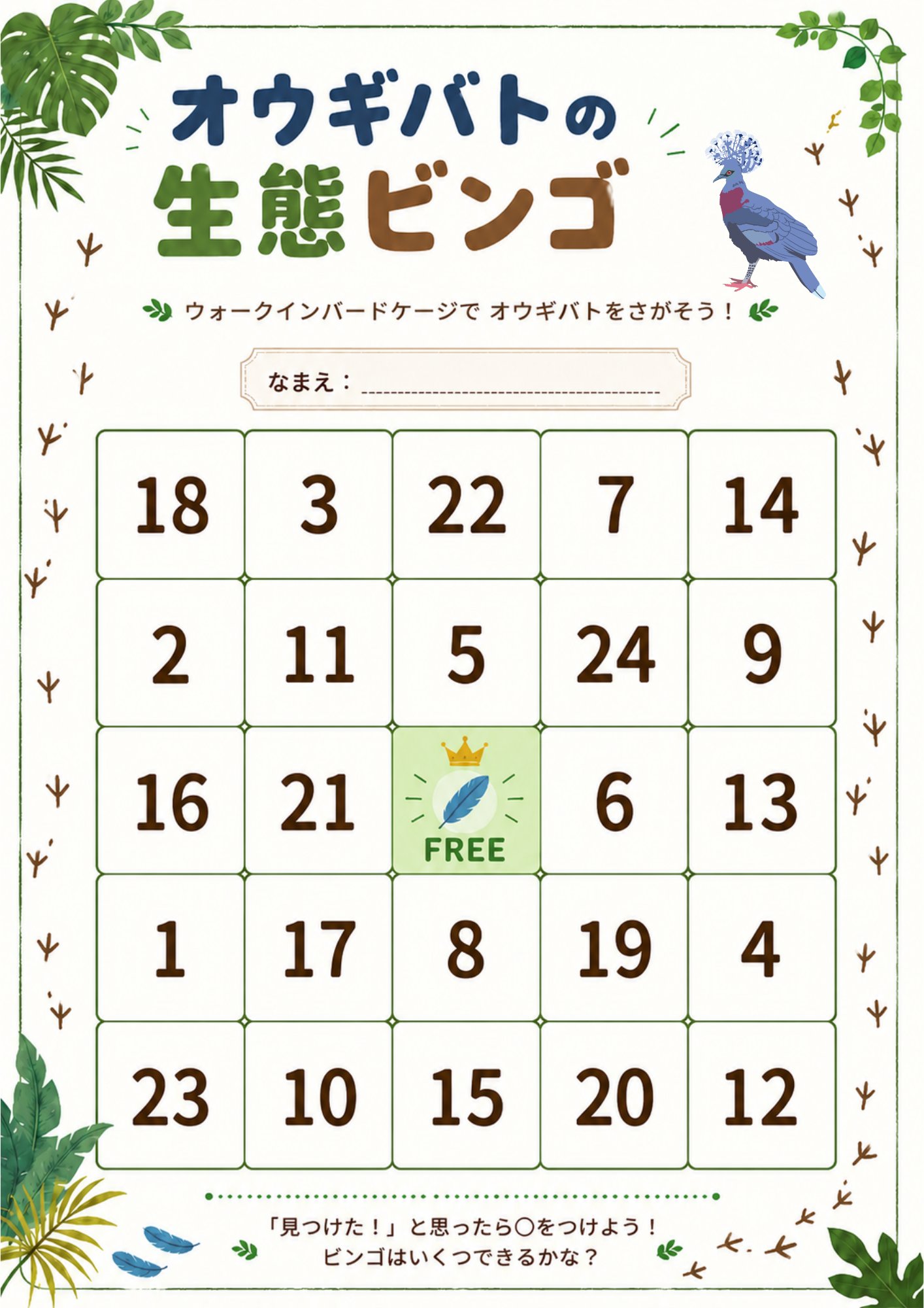 【飼育日誌】20260926:今年も「ハトの日」イベントを実施しました🕊ビンゴシート.png