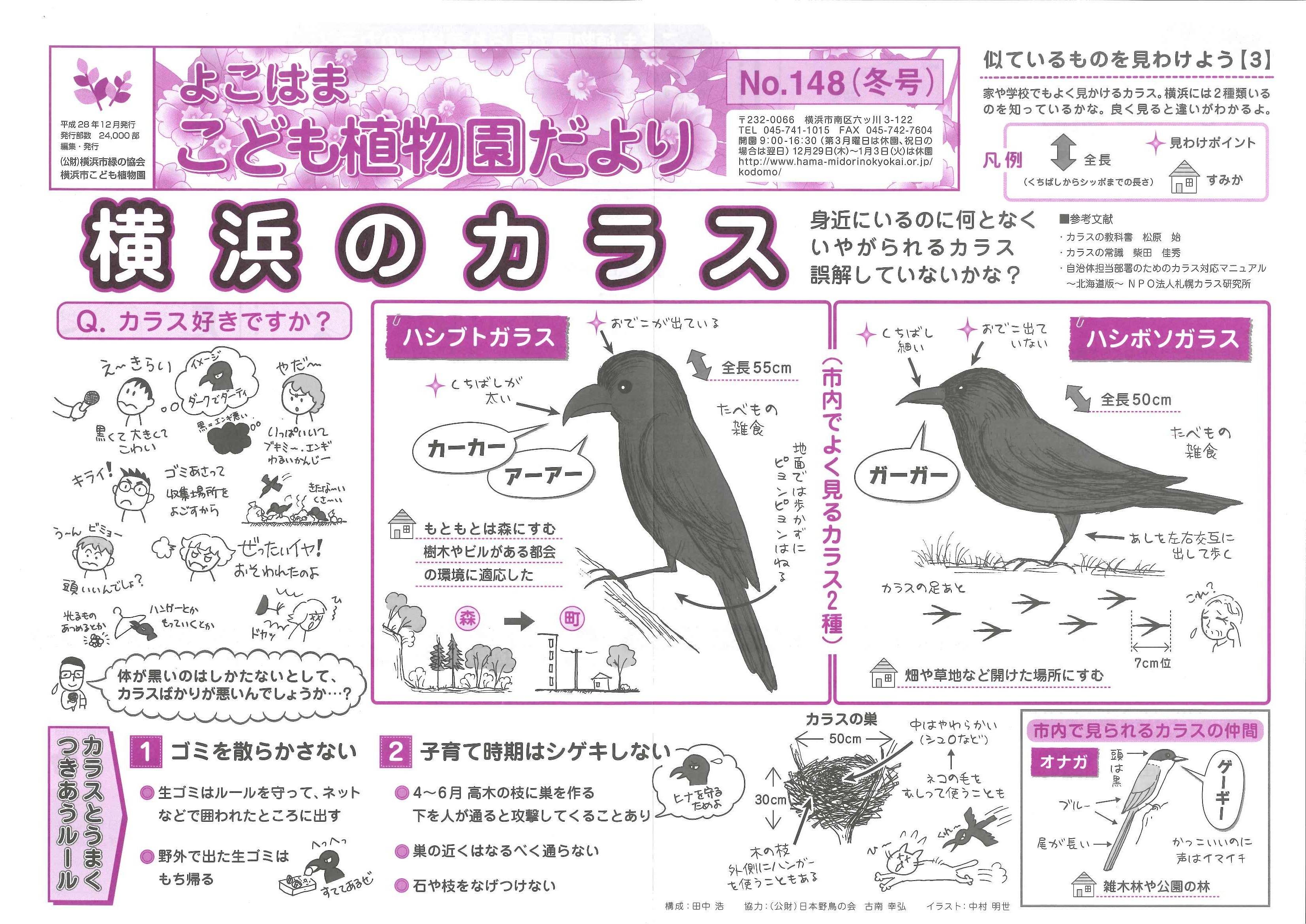 こども植物園だよりＮｏ.148（平成28年冬号）の写真