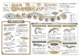こども植物園だよりNo.151（平成29年秋号）