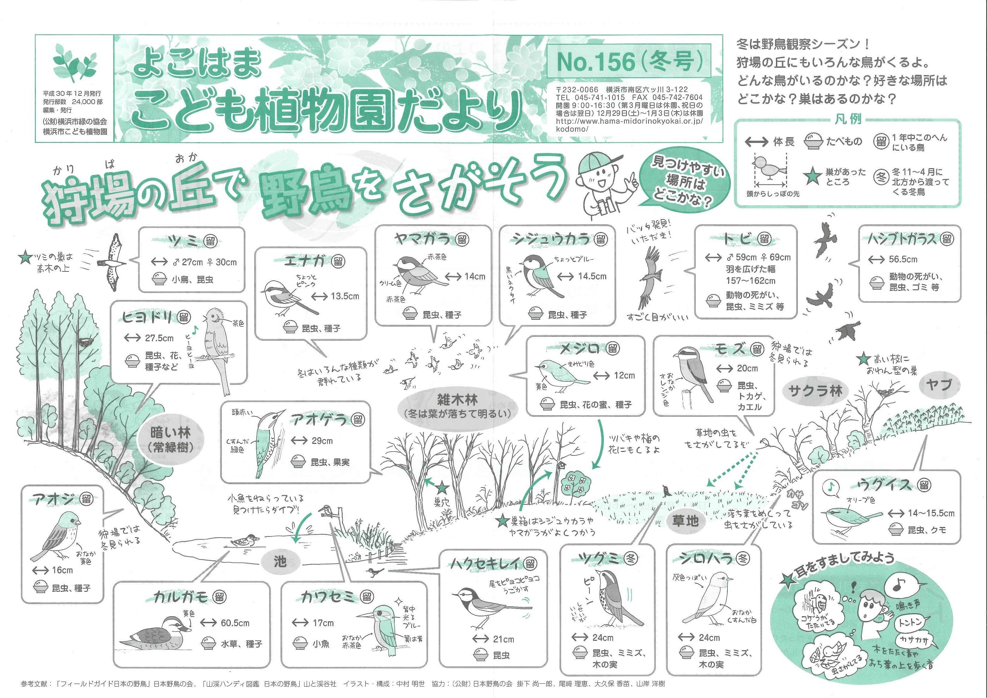 こども植物園だよりNo.156（2019年冬号）の写真