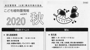 こども植物園情報vol.41 2020 秋