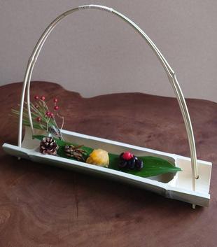 植物園のタケとマツで。