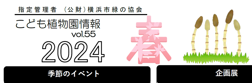 こども植物園情報vol.55  2024 春の写真