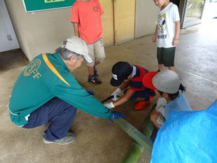 【馬場花木園】夏休み竹細工教室