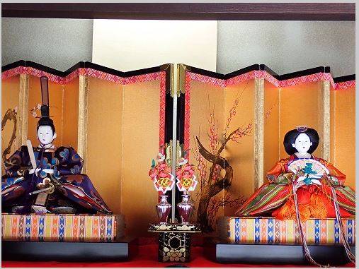 ひな飾りの展示(上巳の節句)の写真