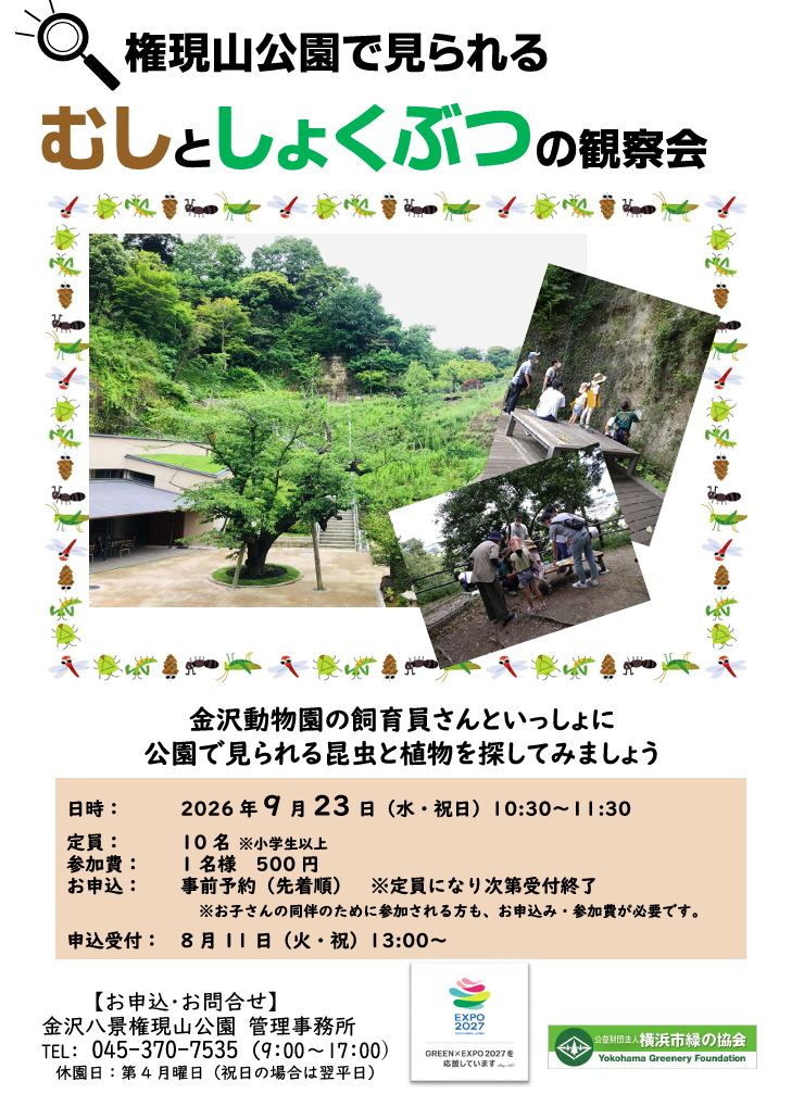 むしとしょくぶつの観察会チラシ.png