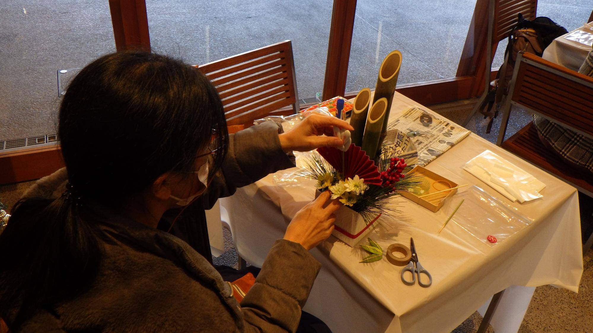 小さな門松づくりの写真