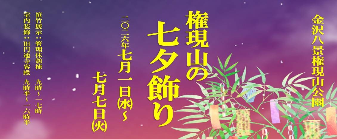 権現山の七夕飾りの写真