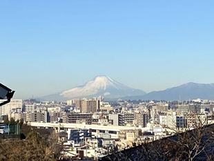 庭園から見る富士山