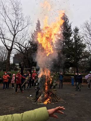 どんど焼き（１月プレイパーク）