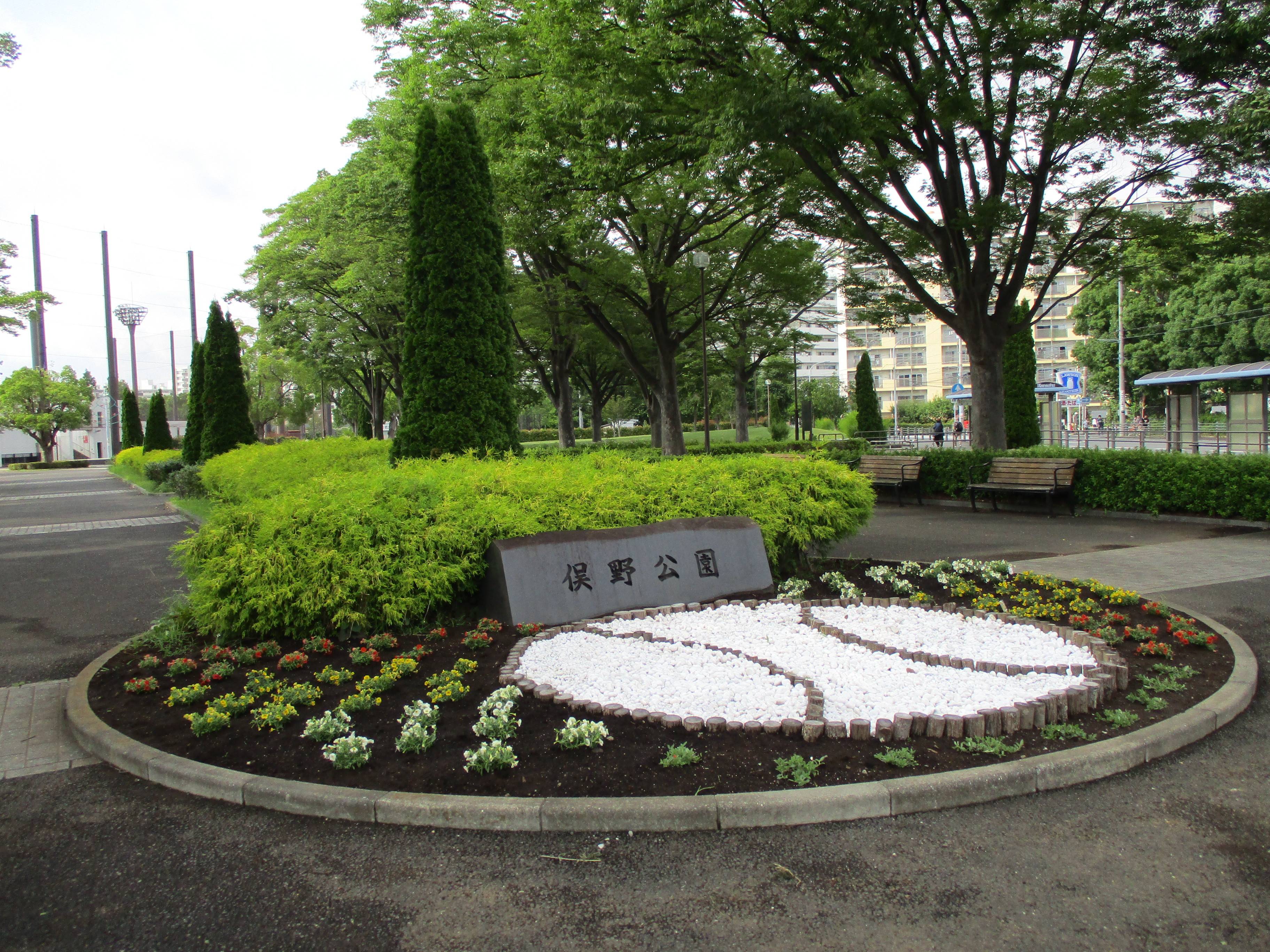 ベースボール花壇の写真
