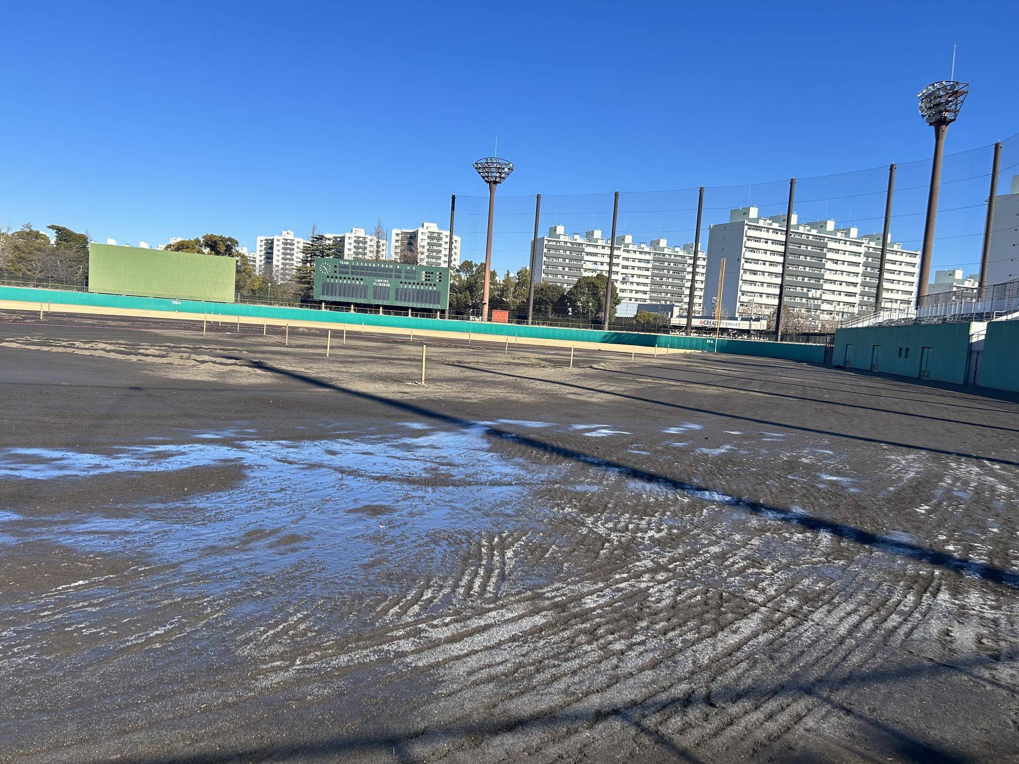 1月25日(金)俣野公園⚾横浜薬大スタジアムのグラウンドの写真