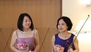 ヴァイオリンとピアノのデュオに感激！！(^O^)