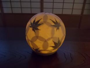モミジのランプシェード作り