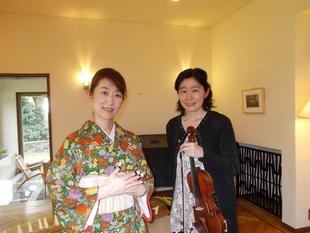 つつじ祭り「リビングコンサート」お箏とバイオリン