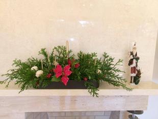 クリスマスの室礼と晩秋の花装飾