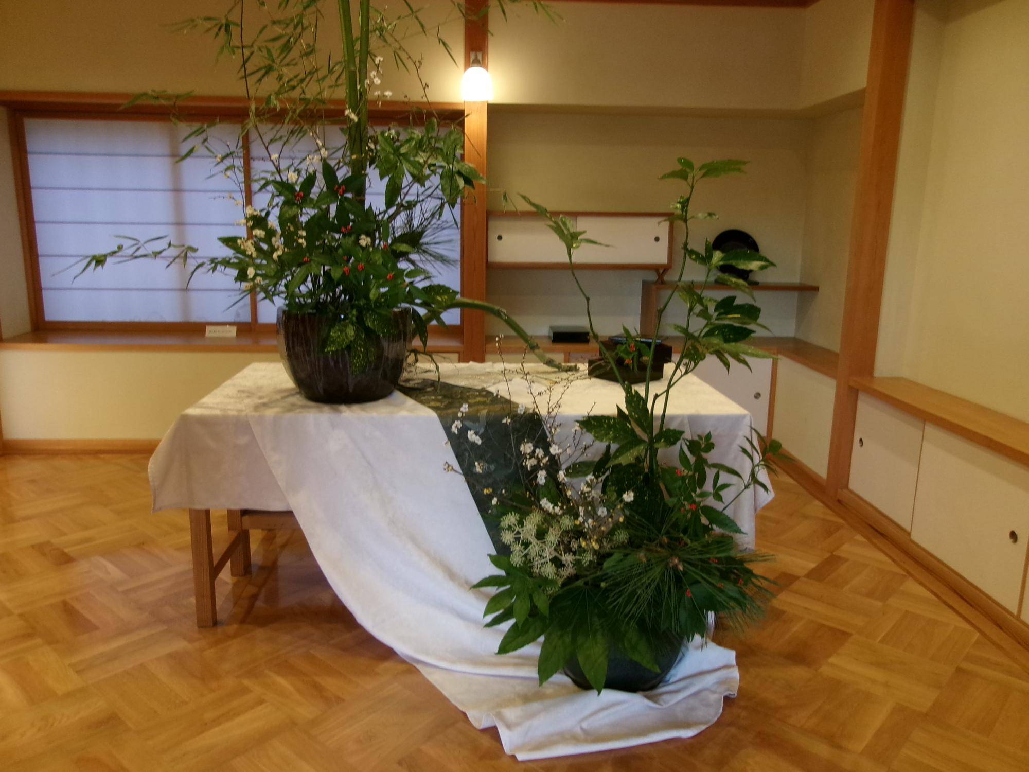 新年の館内装飾の写真