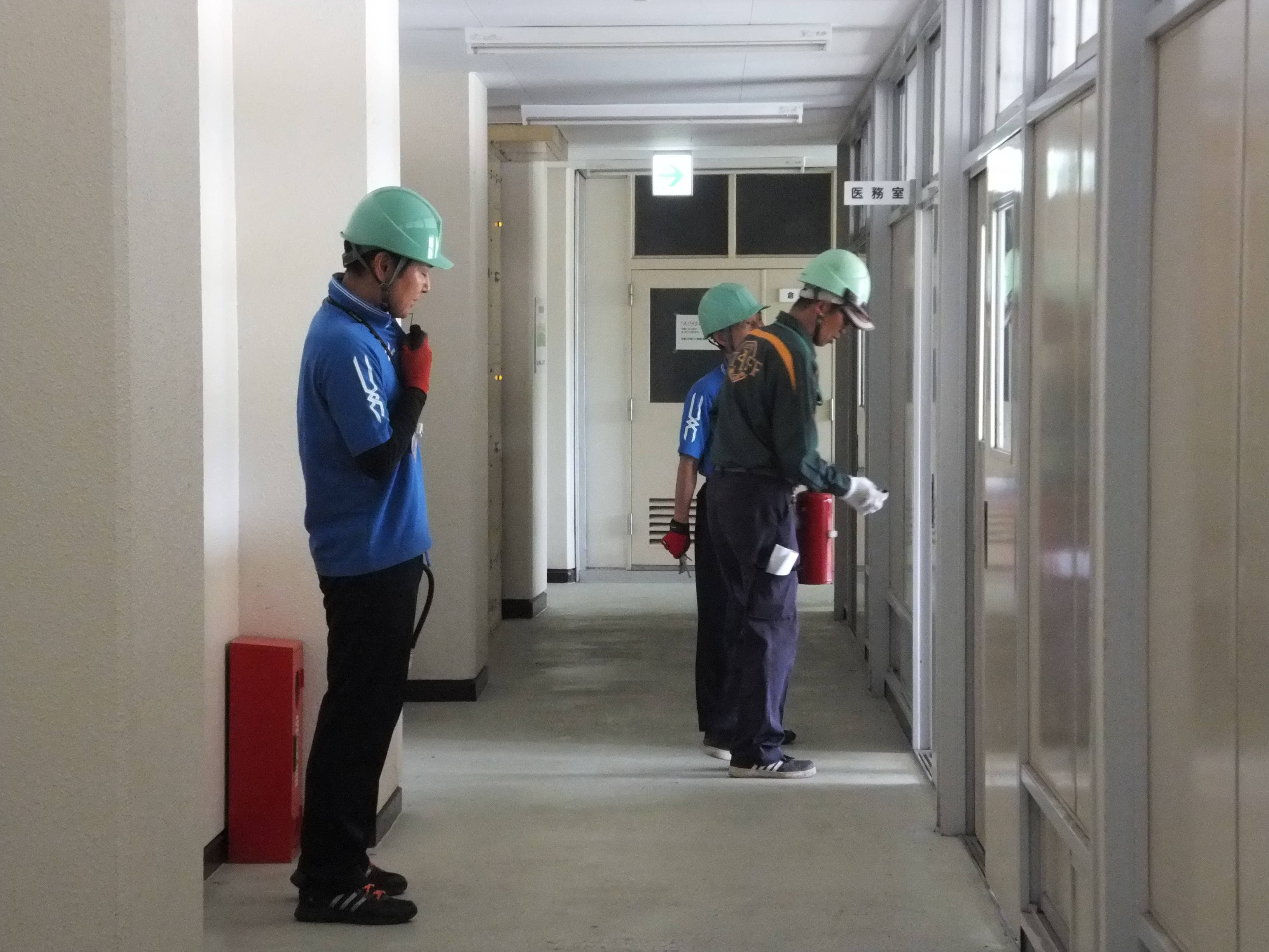 防災訓練の写真