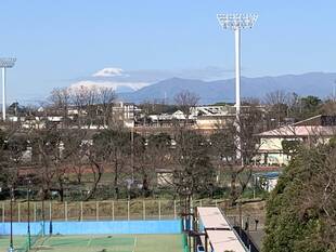 三ッ沢公園周辺からの富士山です