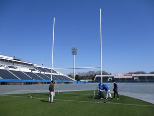 球技場「ラグビーゴール」を新しくしました!