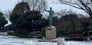 雪の三ツ沢公園