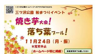 焼き芋大会&落ち葉プール