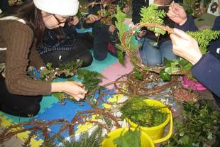 クリスマスリース作り