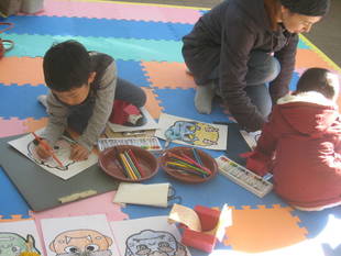 節分のお面作り