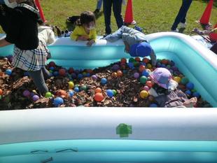 落葉＆ボールプールを行いました♪