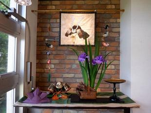 森のテラスカフェに端午の節句装飾をしました。