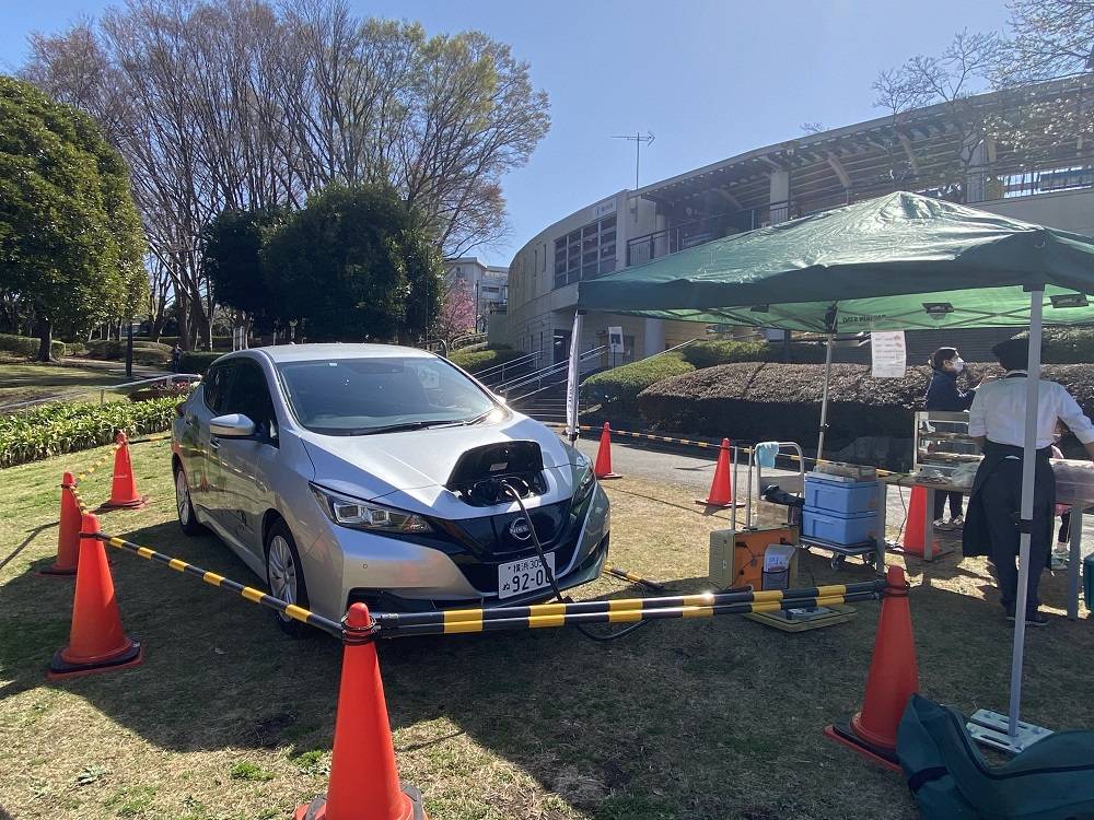 電気自動車での発電の写真