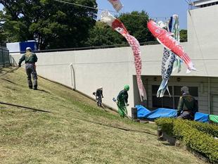 草刈り作業中です。