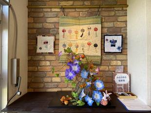 【森のテラスカフェ】朝顔の装飾