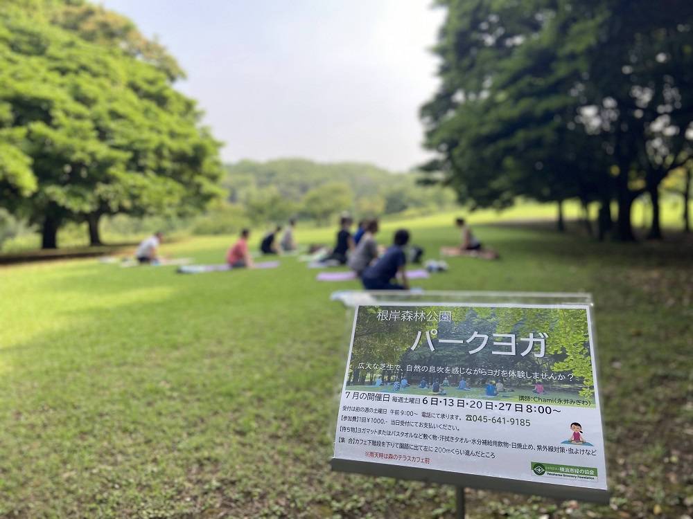 4月のパークヨガの写真