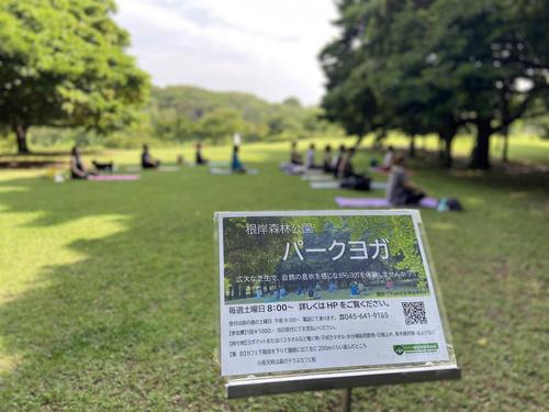 8月のパークヨガの画像
