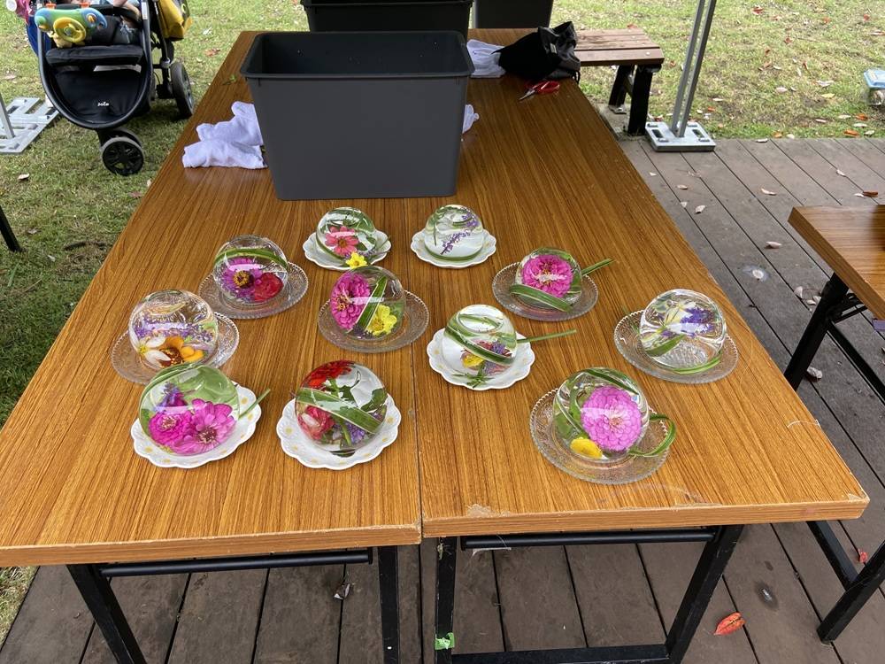 水中花のワークショップを開催しました。の写真