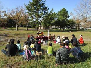 室の木地区に紙芝居が来ました！