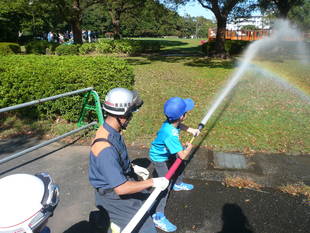 近隣自治会との防災訓練が開催されまた