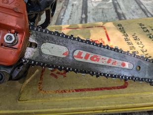 園地のお仕事：チェンソー仕事