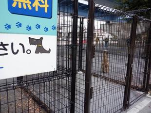 「犬の遊び場」の出入口を二重扉にしました