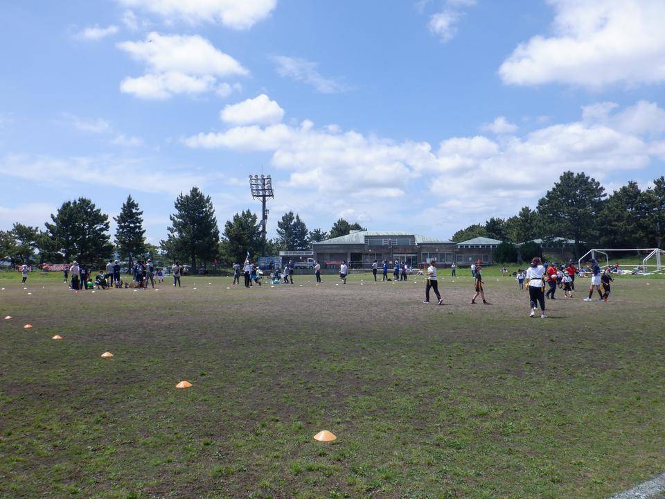 海の公園『タグラグビー交流会』の写真