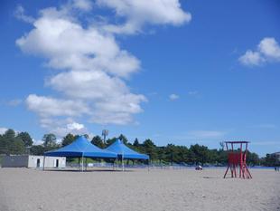 海の公園海水浴場　少しきれいな海
