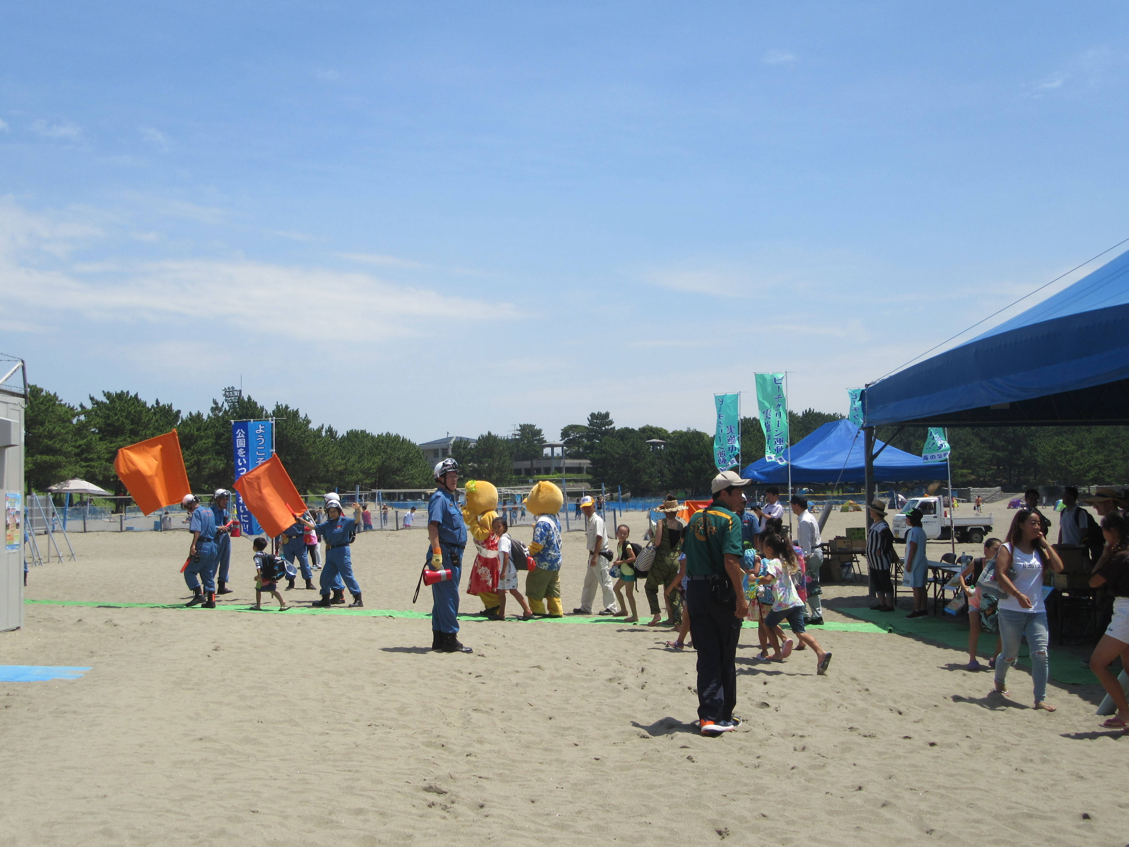 海開き津波避難