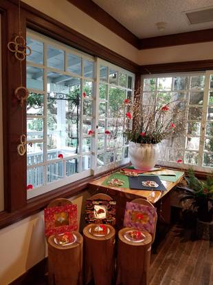 テニス発祥記念館正月飾り