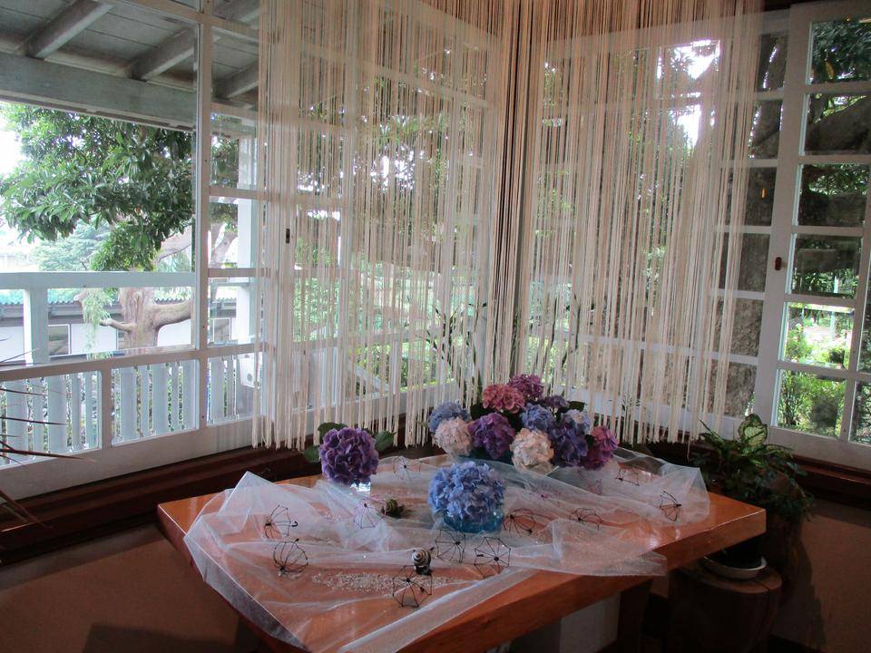 テニス発祥記念館の装飾の写真