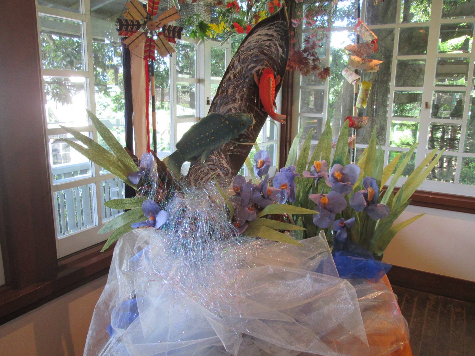 テニス発祥記念館の端午の節句装飾の写真