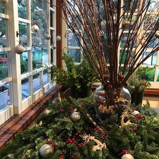 テニス発祥記念館のクリスマス装飾