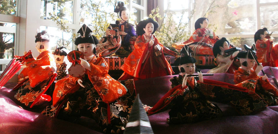  テニス発祥記念館の雛飾りの写真