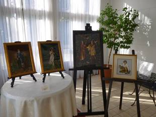 横浜市イギリス館　ニードルポイント刺繍展示